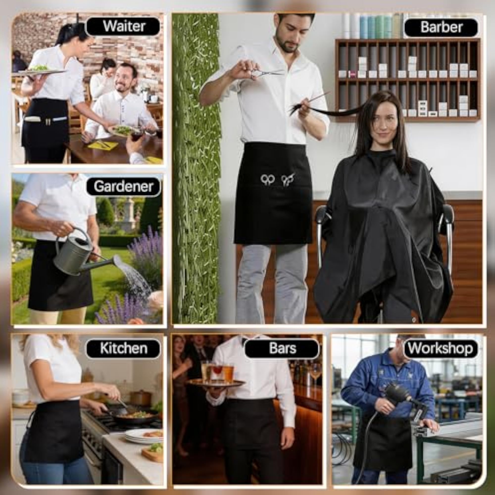16 Pack Server Aprons for Kitchen Use